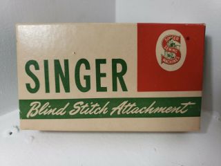 Vintage Singer Blind Stitch Attachment No.  160616 With Booklet Box