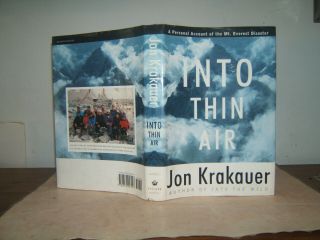 Into Thin Air By Jon Krakauer (signed)