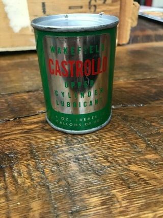 Vintage Wakefield Castrollo Upper Cylinder Lubricant Can - - 4oz - - Full Can