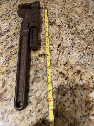 Vintage Trimo 18 " Adjustable Monkey Pipe Wrench Pat 