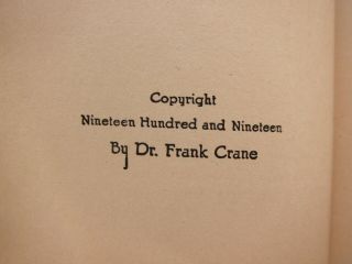 Old Little Book Four Minute Essays by Dr.  Frank Crane 1914 GC 4
