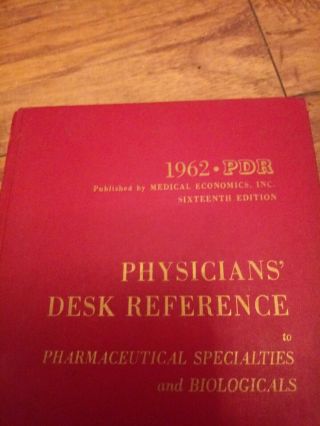 Vintage Book Physicians Desk Reference.  1962 PDR Pharmaceuticals Photos 2