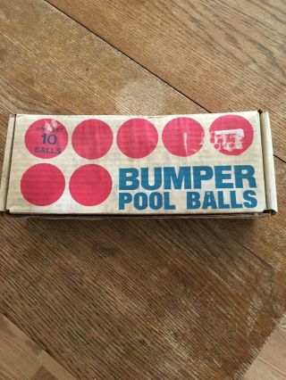 - Vintage - Bumper Pool Balls Orange Products Inc.  W/ Box - Set Of 10