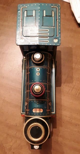 Vintage 1960 ' s Western Train Engine Battery Powered Tin Toy by Modern Toys Japan 2