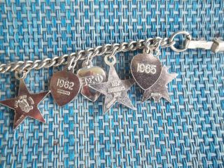 Vintage 1960 ' s College Charm Bracelet some charms marked Sterling - Estate 2