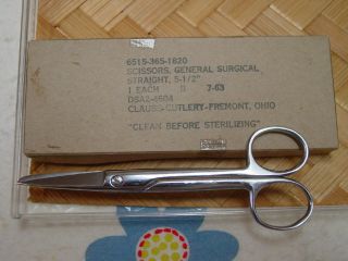 Vintage Scissors 5 1/2 Inch Clauss Usa Surgical Tools Medical Field Surgery