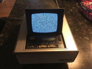Vintage Panasonic Tr - 5050p Pop Up B&w Television With Am/fm Radio