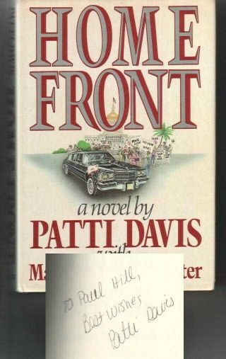Patti Davis Autographed Homefront Hardcover Book 1986 Ronald Reagan Daughter