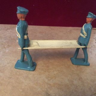 Vintage Metal Lead Military Dress Soldiers & Stretcher Made in England 2
