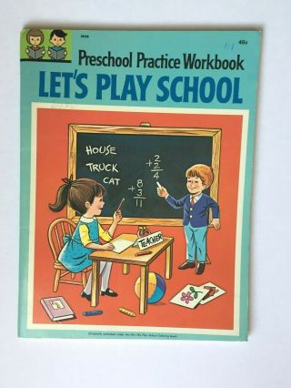 Vintage Preschool Practice Workbook 1955 " Let 