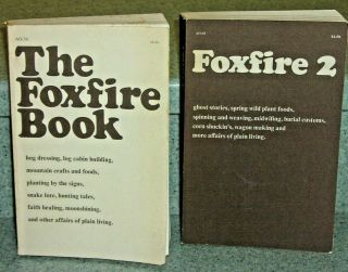The Foxfire Book 1,  2 Survival Skills Vintage 70s Collectible