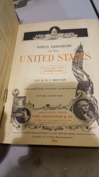 king ' s handbook of the united states (1891 Hardcover) 4