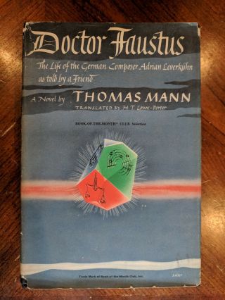 Doctor Faustus 1st Edition Bce Thomas Mann 1948 Very Good Vintage Hardcover Hc