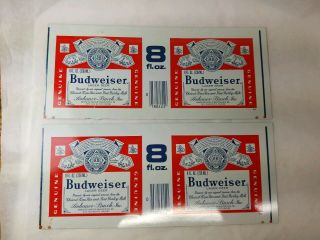 Two Vintage Budweiser 8 Oz Unrolled Beer Can