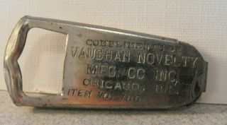 Vintage Metal Locktite Bottle Opener Vaughan Novelty Mfg Co.  Chicago