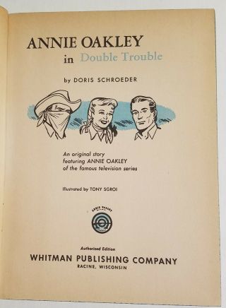 3 Vintage Annie Oakley Whitman Books,  1950s,  GC to VGC 3