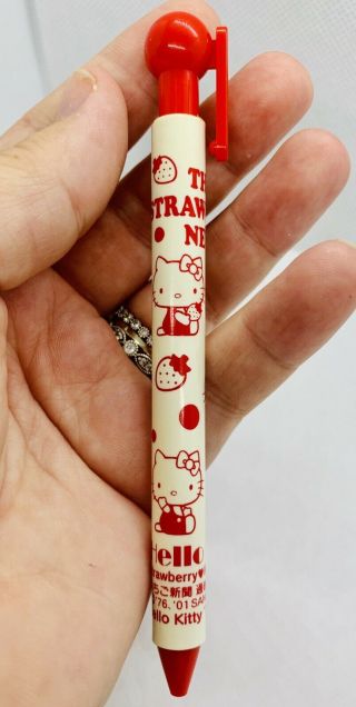 Vintage Hello Kitty Sanrio Pen Strawberry News 2001