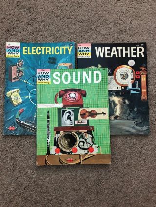 3 Vintage The How And Why Wonder Books Electricity Sound Weather