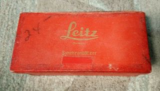 Vintage Leitz Germany Synchronblitzer Flash Unit W/original Box Ceyoo