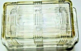 Vintage Cut Glass Butter Dish with Lid 3