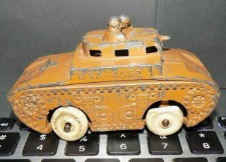 Vintage Barclay Us Army Tank Die Cast In See Pic