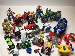 Rescue Heroes Figures And Vehicles - Vintage