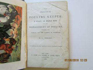 The Practical Poultry Keeper by L.  Wright 1886 Judd NY 7