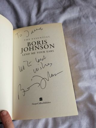Signed 1st Ed.  Boris Johnson Book,  