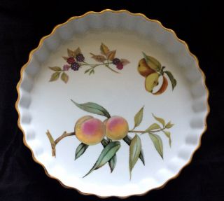 Vintage Royal Worcester Evesham Porcelain Quiche 9 " Dish England