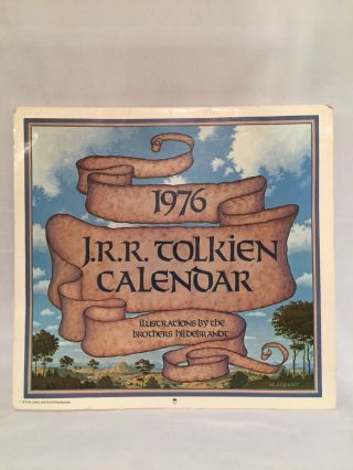 Vtg J.  R.  R.  Tolkien Lord Of The Rings 1976 1st Printing Usa Calender