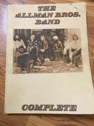 The Allman Bros.  Band “complete” Sheet Music Song Book 1974 No Exit Vtg