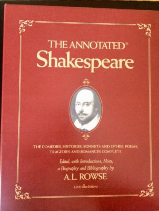 The Annotated Shakespeare By A.  L.  Rowse - 3 Volume Boxed Set.  Theodore Bikel 