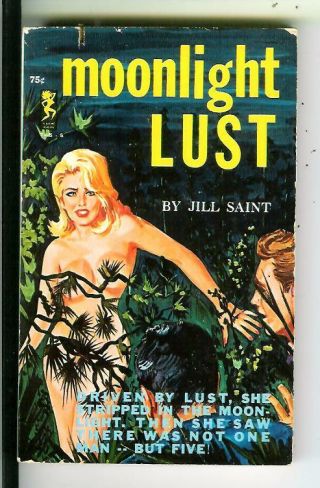 Moonlight Lust By Jill Saint,  Playtime Book 745 Sleaze Gga Pulp Vintage Pb