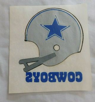 Vintage Dallas Cowboys Football Helmet Iron On T - Shirt Decal