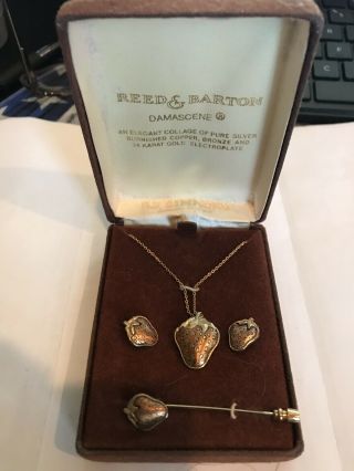 Vintage Jewelry Set Reed & Barton Damascene