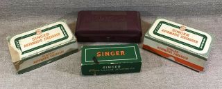 Vintage Set Singer Sewing Machine Attachments Automatic Zigzagger & Parts