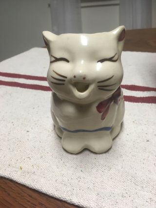 Vintage 1940s Shawnee Pottery PUSS ' N BOOTS Cat Creamer Pitcher 4 - 3/4 