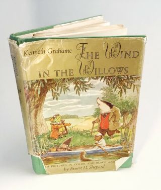 The Wind In The Willows Kenneth Grahame 1960 Hardcover Ernest H.  Shepard Vintage