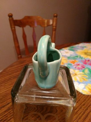 VTG USA Light Blue ?,  POTTERY Tiny Watering Can,  Addorable 2