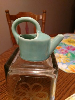 VTG USA Light Blue ?,  POTTERY Tiny Watering Can,  Addorable 3
