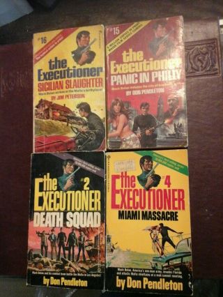 Vintage The Executioner Paper Back Books 2,  4,  15,  16,