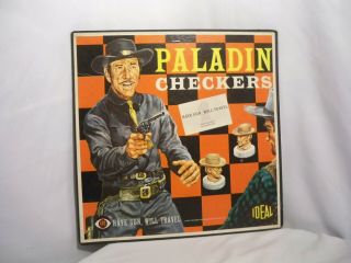 Vintage Paladin Checkers Board 1960 Cbs Television Have Gun Will Travel