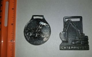 Vintage Cat Caterpillar/excavator Set Of 2 Watch Fob