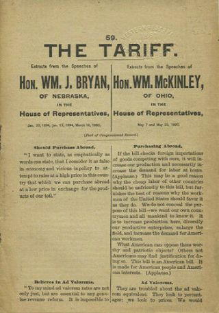 The Tariff.  Extracts From The Speeches Of Hon.  Wm.  J.  Bryan,  Of Nebraska,  [1896]