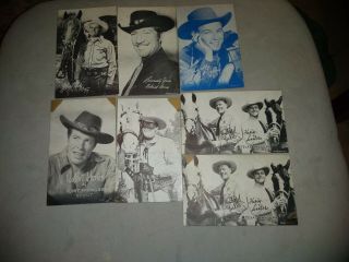 7 Vintage Penny Arcade Trading Card Roy Rogers.  Lone Ranger.  Gene Autry.  3 More