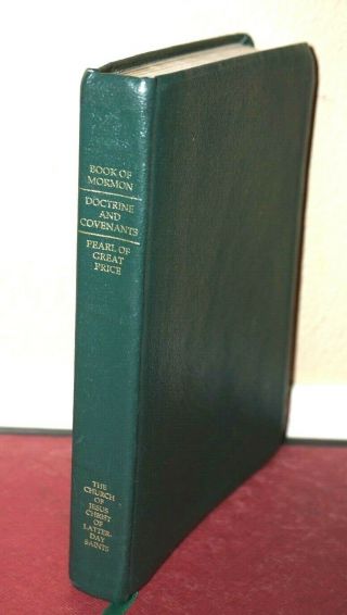 2006 Green Leather Triple Combination Book Of Mormon D&c Pogp Indexed
