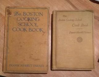 The Boston Cooking - School Cook Books By Fannie Merritt Farmer,  1922 And 1941 Eds