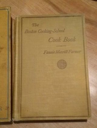 The Boston Cooking - School Cook Books by Fannie Merritt Farmer,  1922 and 1941 eds 2