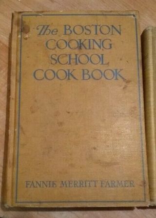 The Boston Cooking - School Cook Books by Fannie Merritt Farmer,  1922 and 1941 eds 3
