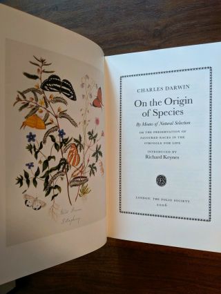 Charles Darwin Origin of Species,  Folio Society,  HC gilt illust.  2006 6